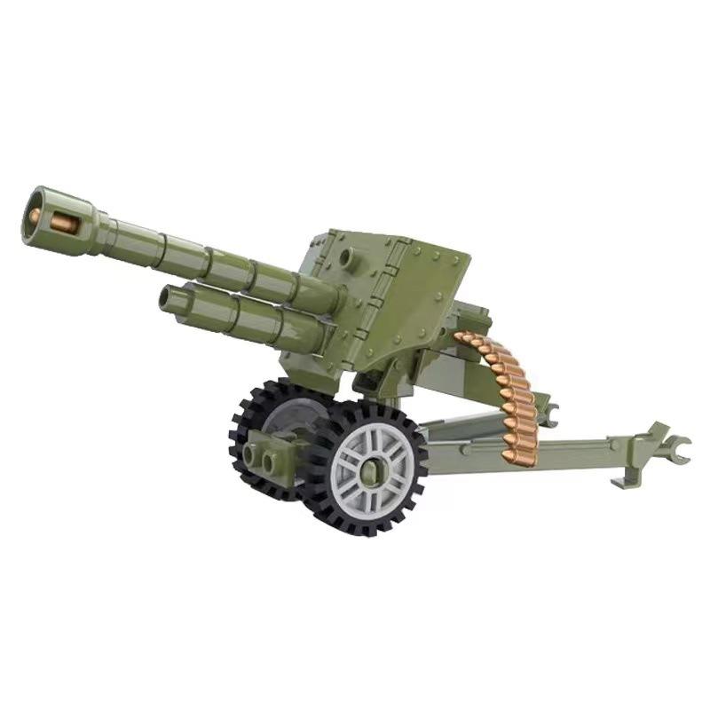 Doll Scene With Anti-Aircraft Maxine Anti-Aircraft Heavy Machine Gun Mortar Assembly Building Block