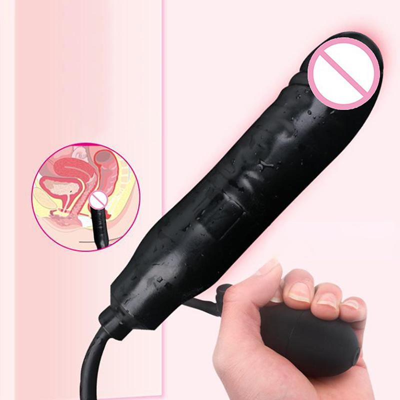 Adult G Spot Expansion Stimulator Inflatable Anal Butt Plug Dilator Big Dildo Insertion Sex Toy Male Prostate Massager