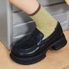 Genuine Leather Platform Small Leather Shoes Women's 2025 New Autumn One-pedal Black Single Shoes Women's British Style Loafers