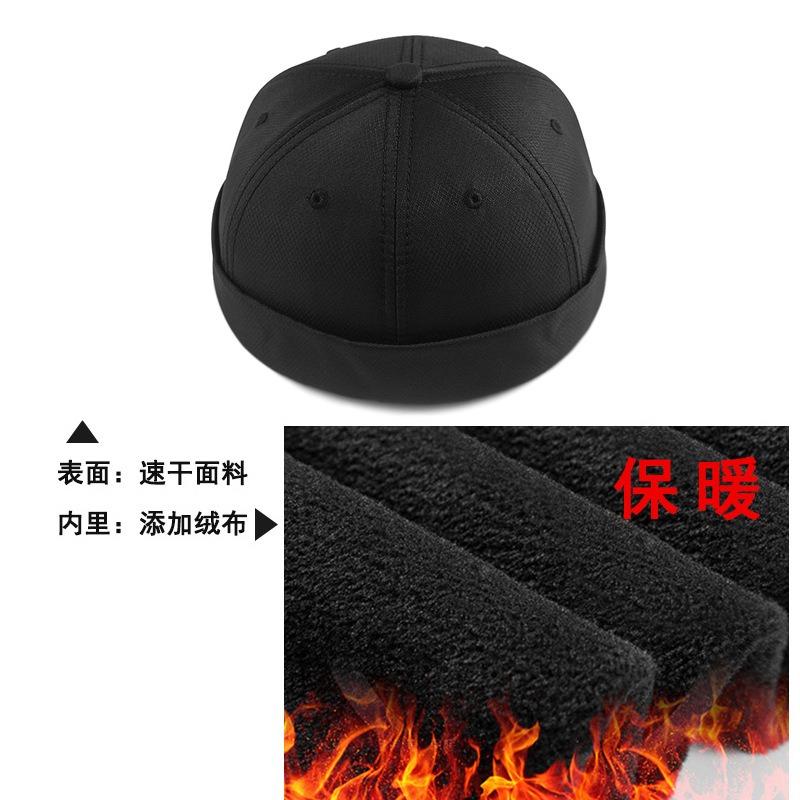 Hat men's winter big head circumference melon fur hat brimless large autumn and winter velvet