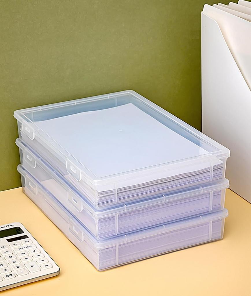 Letter Transparent Storage Document File Fully Large Stationery Stackable 1 A3 Size 1 A4 A4/A3 Case, Box, Case, Folder, Assembled, Capacity,