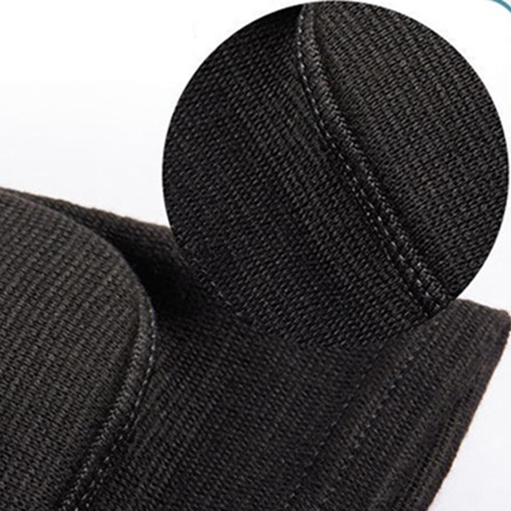 1 Pair Black Knee Pad Anti-Slip Sponge Knee Brace Breathable Protective Gear Set for Skating Basketball Sports Dance