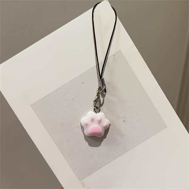 Mini Rosa Katzenpfote Anhänger Taschenanhänger, Personalisierte Handy-Lanyard für Schüler, Schultaschen-Zubehör, Handy-Anhänger, Moderne Handy-Accessoires