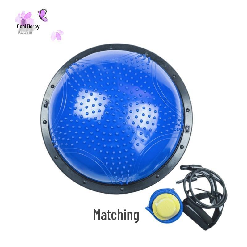 Thickened PVC Non-Slip Half Yoga Ball: Explosion-Proof Balance Ball for Home Pilates Fitness
