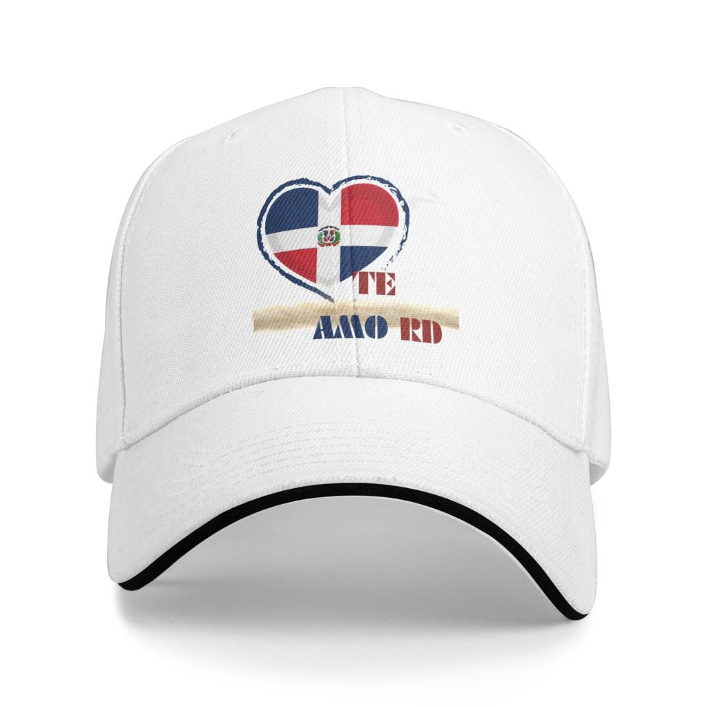 Te Amo RD Dominikánská republika Srdce Vlajka Baseballová čepice Běhání Hippie Truckerka Párová Dámská y2k Cool Design Baseballové čepice