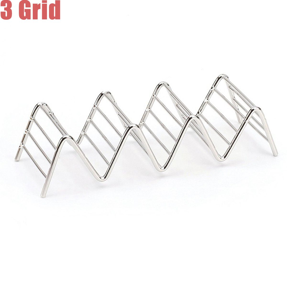 

Display Oven Dishwasher Safe Kitchen Restaurant Stand Tray Taco Holder Kitchen Tools Pizza Rack 3 grid