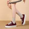Burgundy canvas shoes summer new breathable student shoes casual board shoes campus
