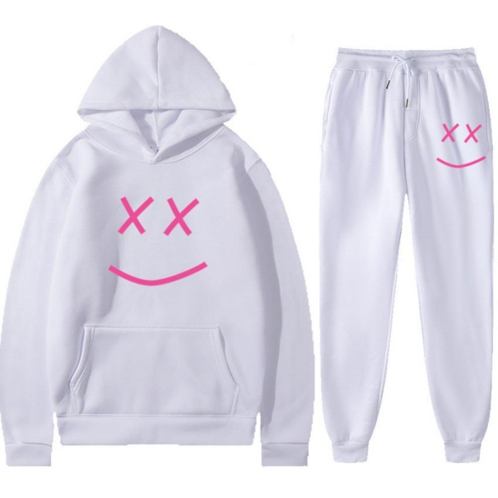 New Casual Lil Pee Singer Peripheral Commemorative Edition Simple Casual Hooded Sweatshirt Men's and Women's Set