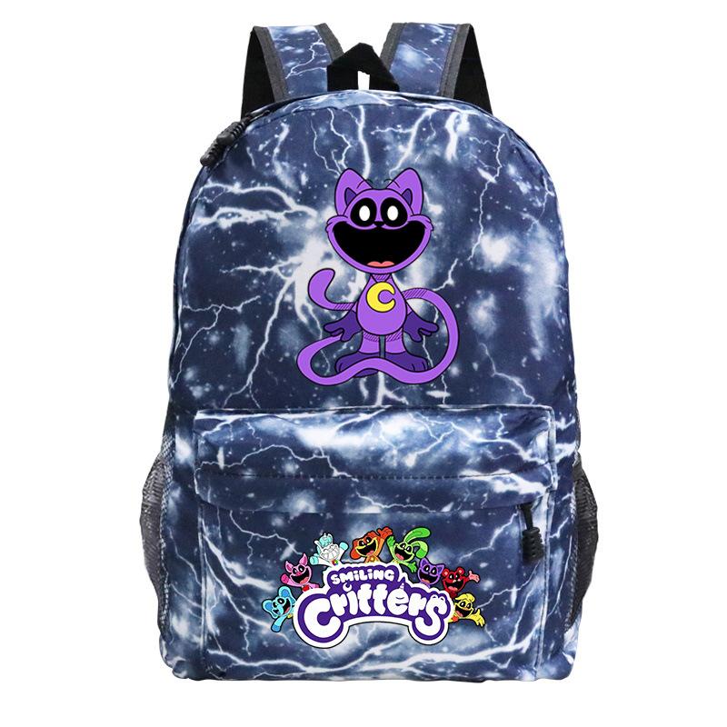 Cartoon Printed Children'S Backpack, Animation Schoolbag, Male And Female Primary And Secondary School Students Outdoor Travel Backpack