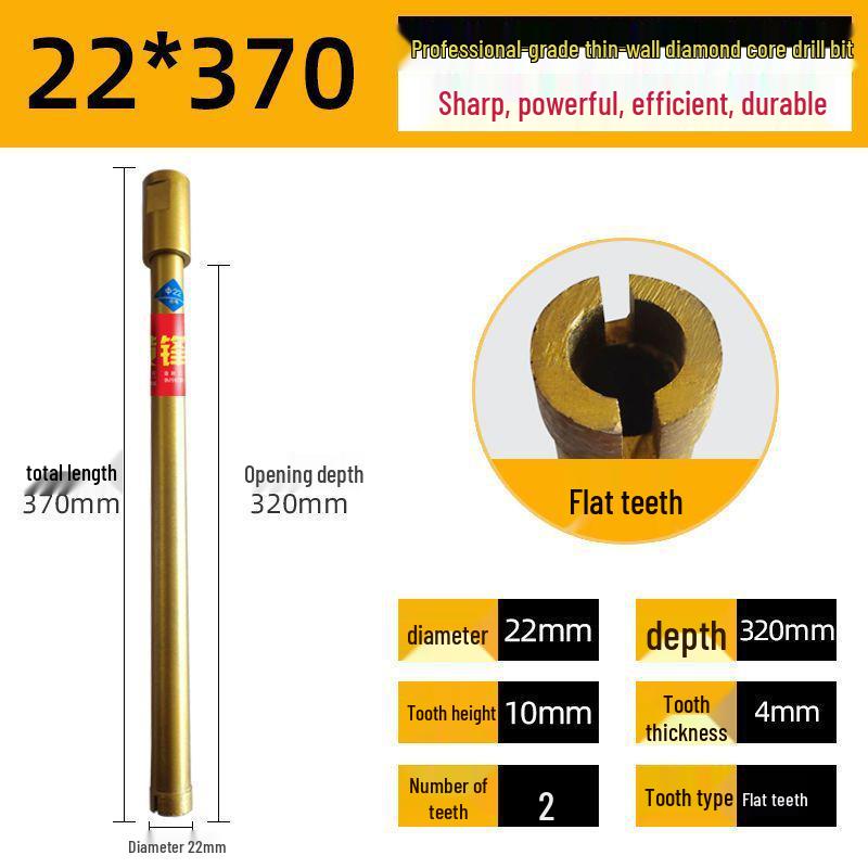 Diamond Core Drill Bit for Fast Drilling Steel Reinforced Concrete, Brick Walls, and Air Conditioner Installations.