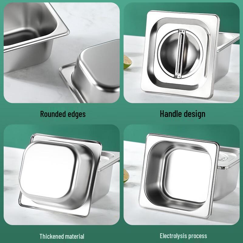 Commercial Stainless Steel Rectangular Food Pan