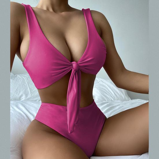 Attractive Swimwear Set Charming Padded Stretchy Push Up Swimwear Set for Water Activity