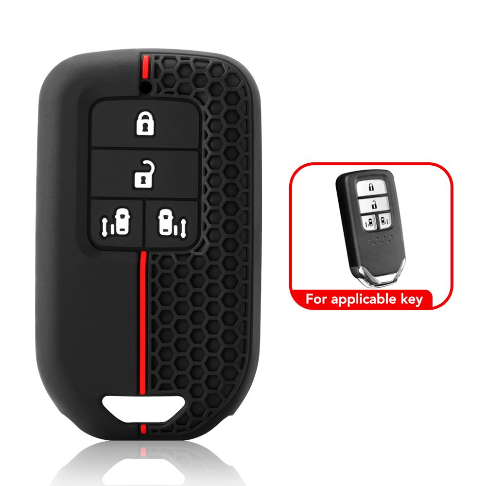 Fasion Silicone Car Remote Key Cover Case For Honda Accord Ex Exl Civic Crv Hrv Pilot Ridgeline - Pocketor
