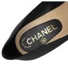 Excellent CHANEL pumps Camellia COCO Mark Rhinestone Wedge Sole black 37 G28002 Used