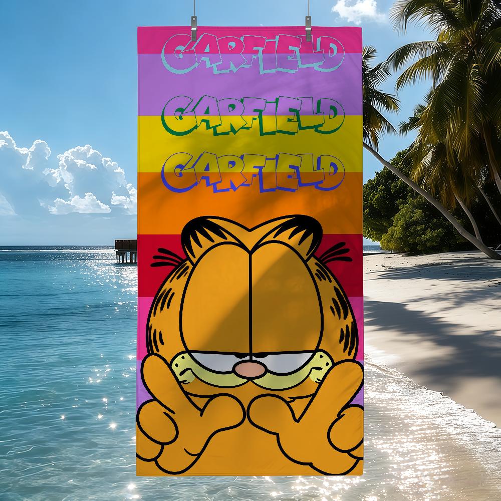 Cartoon G-Garfield Towel Quick Drying Beach Towels Are Suitable For Swimming Pools Camping Yoga And The Gym