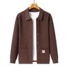 Men's Korean Style Slim Fit Knit Lapel Cardigan Sweater - Spring & Autumn Casual Trendy Jacket
