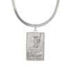 Tarot Cards Necklace for Women Stainless Steel Snake Chain Suit of Swords Traditional Tarot Art Minor Arcana Amulet Jewelry