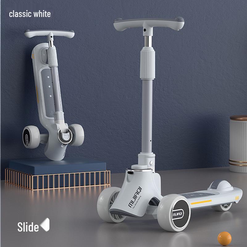 

Трансформируемый самокат 3-в-1 для детей в возрасте 1-12 лет: Легко садится, скользит и складывается