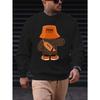 Men's Bear Back Print Casual Sweatshirt.