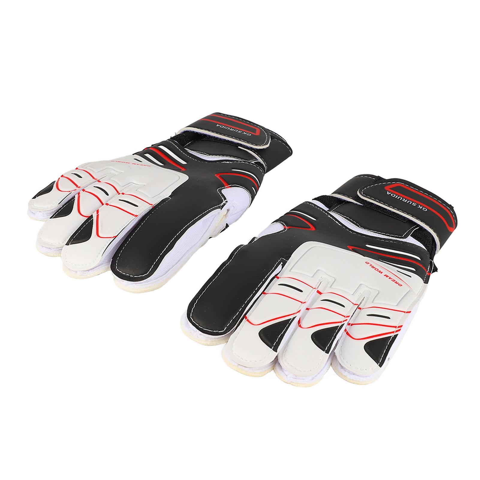 Adult Size 10 Black Goalkeeper Gloves Anti Slip Soccer Goalkeeper Gloves Football Training Match Gloves