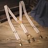 British Style Suspenders for Men Retro Stripe Suspender Clip Simple Y-Type Suspenders  Gift