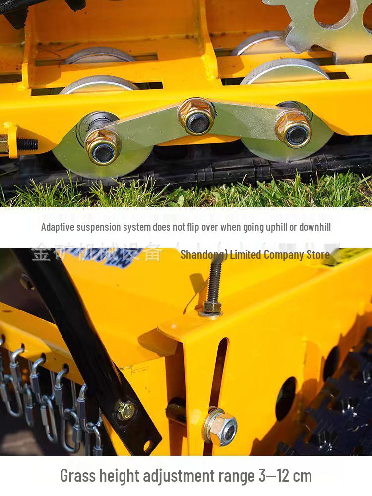 Remote Control Crawler Lawn Mower: Four-Stroke Gas Engine for Mountain Orchards