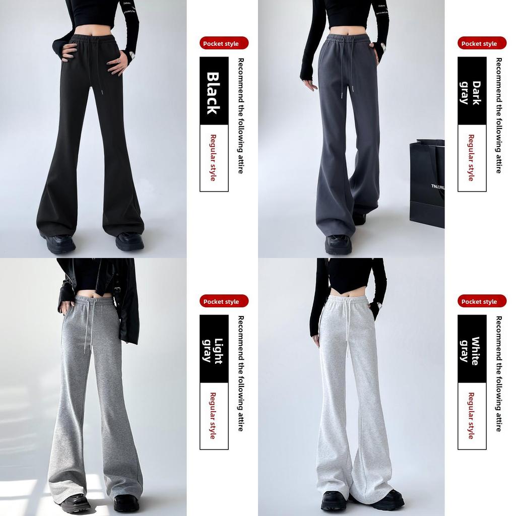 Casual Womens Wide Leg Pants With Cotton Blend For Fall Winter Streetwear