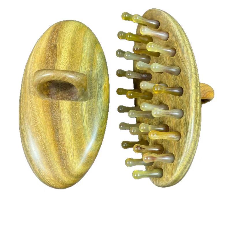 Sandalwood Horn Head Massage Comb
