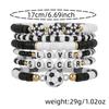 World Cup-themed explosive bracelet set, English alphabet beaded national flag alloy pendant jewelry