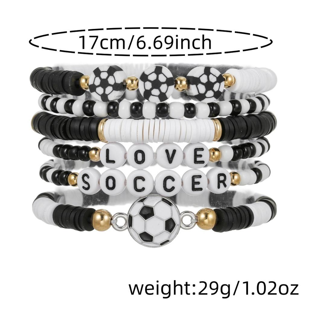 World Cup-themed explosive bracelet set, English alphabet beaded national flag alloy pendant jewelry