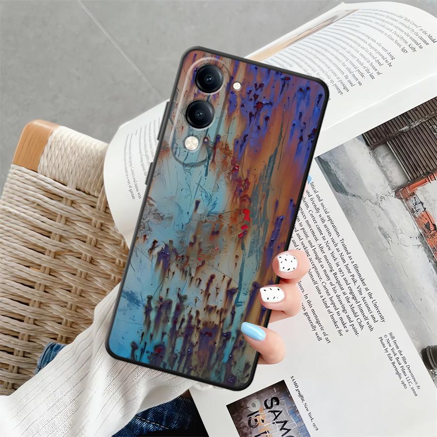 

Case for Vivo Y22 Y19 Y16 Y17 Y20 Y21 Y12 Y15S Y31 Y36 Y02 Y11 Y27 Y30 Y33S Y35 Phone Cover Rust Art vivo Y21s