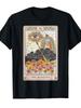 Retro Tarot Card The Audacity Skeleton Rainbow Graphic T-Shirt Vintage Tee