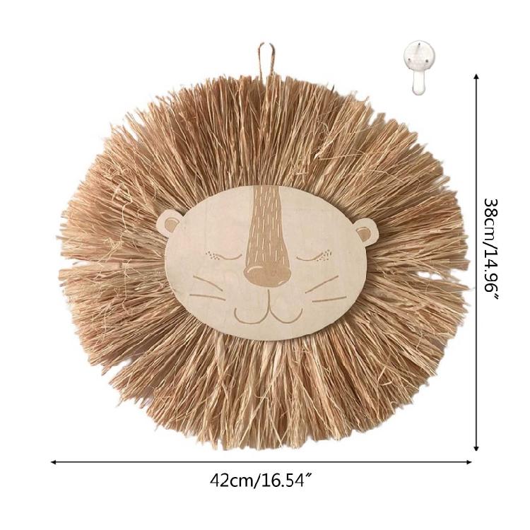 Cartoon Tiger Animal for Head Background Hanging Ornaments Wall Decor for Apartm
