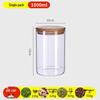 Food-Grade Borosilicate Glass Tea Canister for Coffee, Flower Tea, and Powder - Moisture-Proof Storage Jar