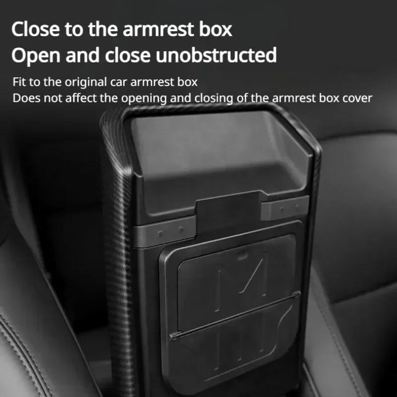 Armlehnenbox-Abdeckung für Tesla Model Y Juniper 2025 Model 3 Highland ABS Mittelkonsolen-Armlehnen-Deckel Schutzhülle Zubehör