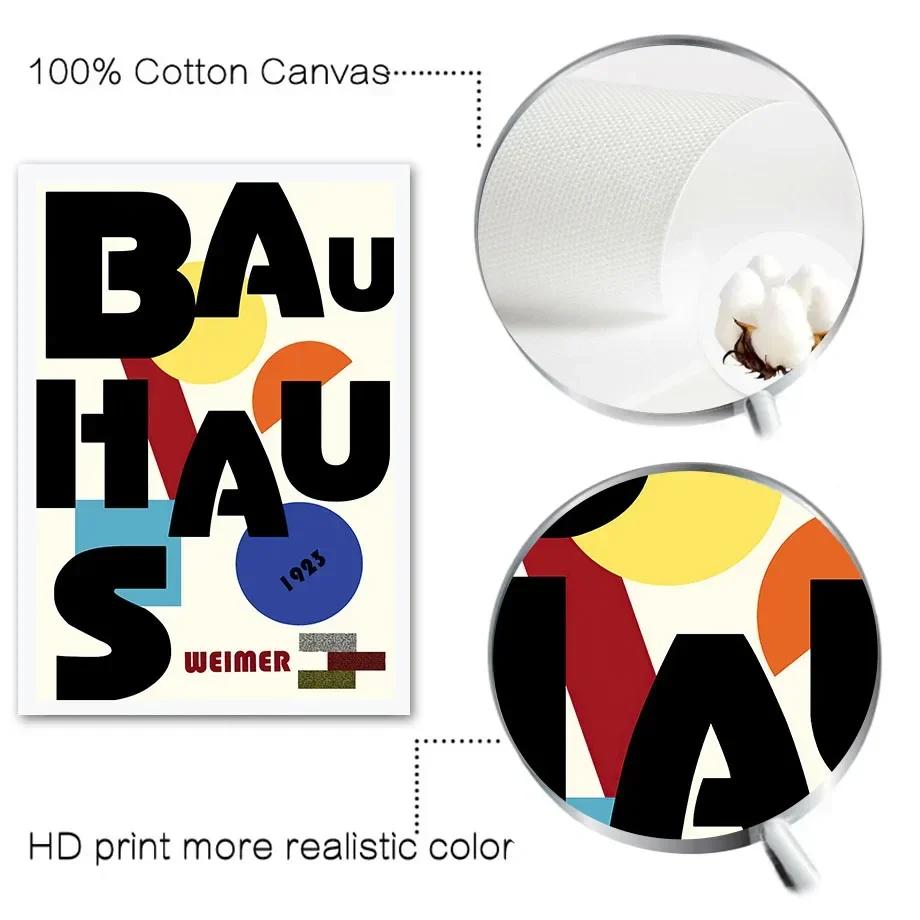 Bauhaus Abstract Geometric Line Colorful Wall Art Nordic PostersCanvas Painting  And Prints Wall Pictures For Living Room Decor