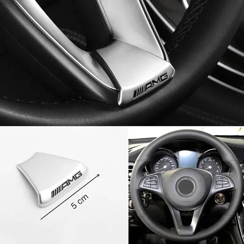 2025 Hot Car Emblem Steering Wheel Decoration Badge Sticker For Mercedes Benz AMG W206 W204 W205 W212 W213 W221 W222 W223 W251 W