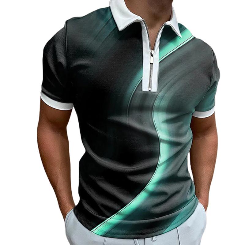 Повседневная футболка с лацканами — фото 4