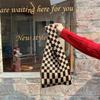 Classy And Timeless Vertical Checkered Tote Bag Perfect For Trendy Fashion Lovers And Essentials Everyday