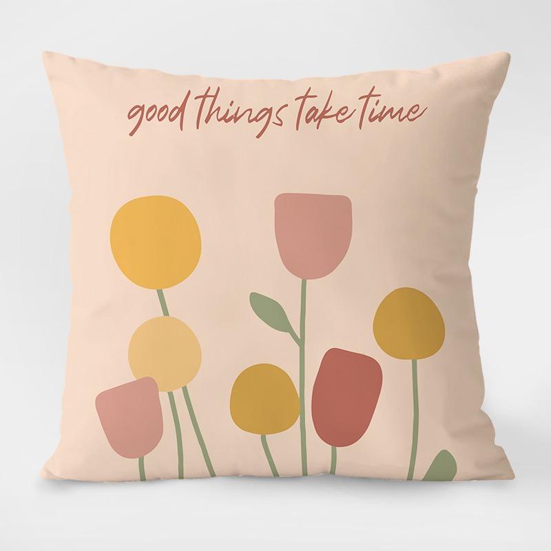 Fresh Geometric Pattern Pillowcase Dormitory Decoration Office Living Room Sofa Home Pillowcase