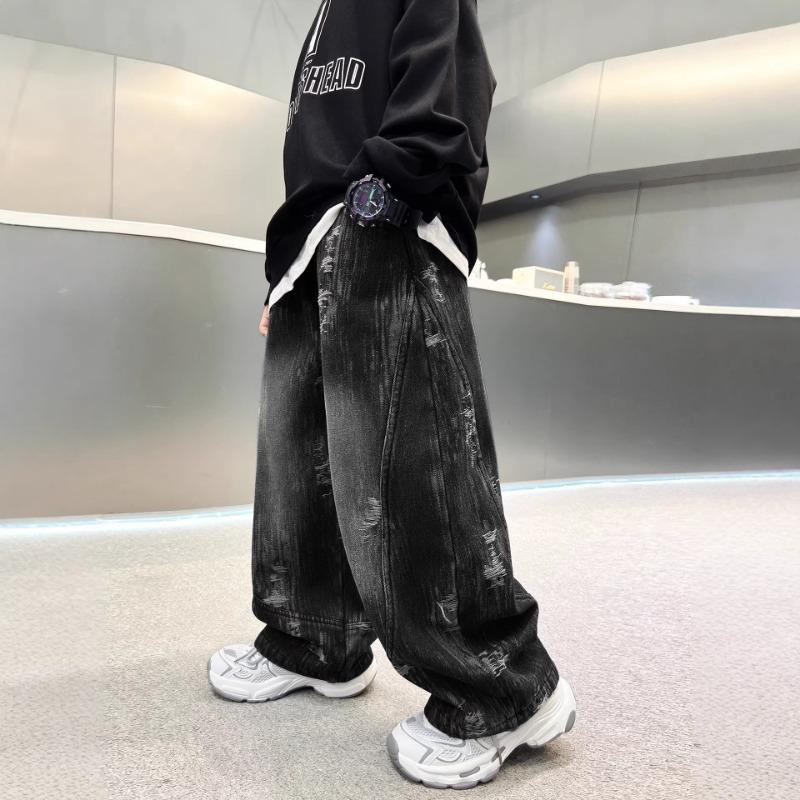 Boys Casual Jeans Big Kids Spring Autumn Denim Trousers