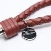 Bottega Veneta Intrecciato Brown Leather Key 113539 V3ET1 Genuine Leather Ring, 8941, [Used]
