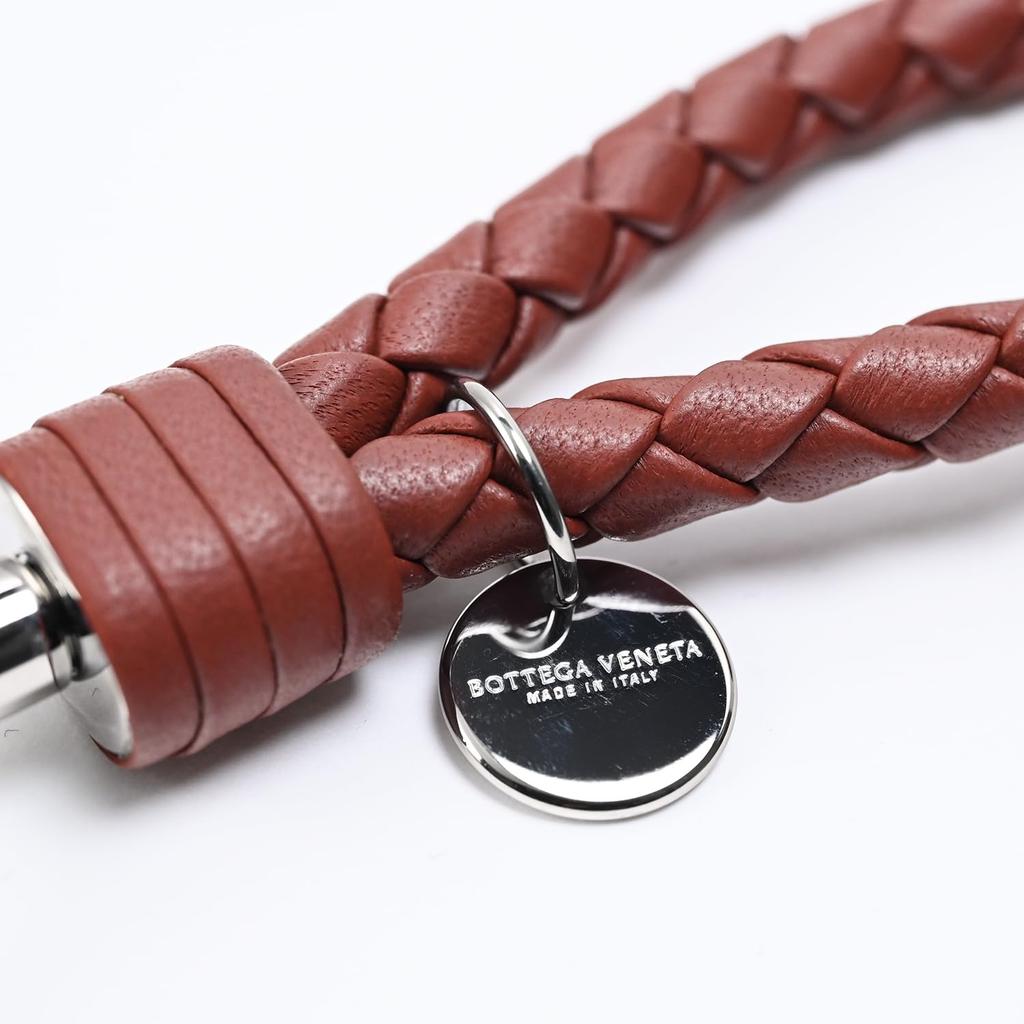 Bottega Veneta Intrecciato Brown Leather Key 113539 V3ET1 Genuine Leather Ring, 8941, [Used]