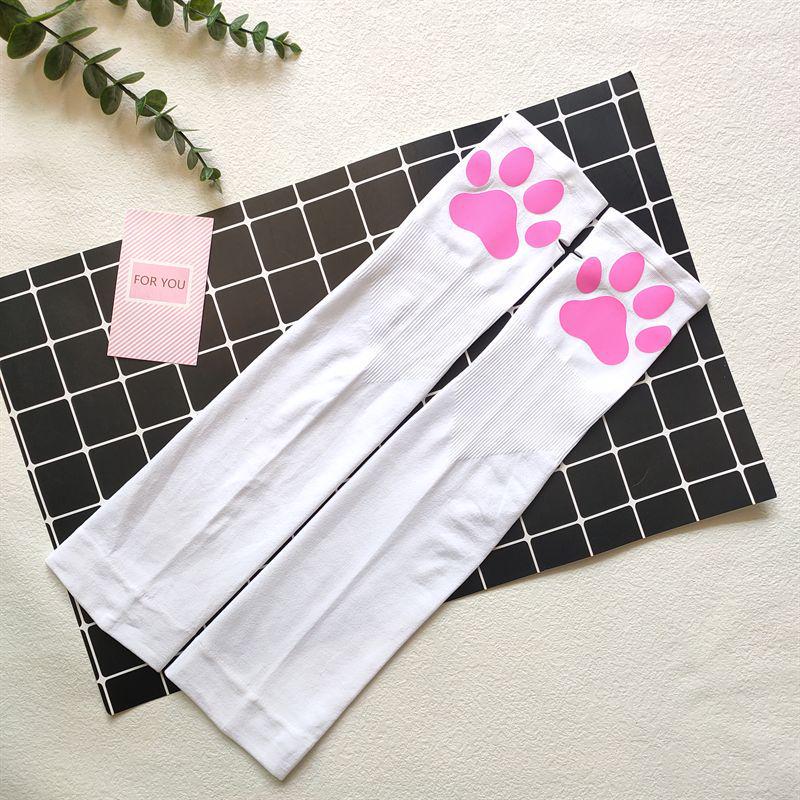 3D Cat Paw Silicone Thigh-High Socks - Cute Anime Lolita JK Style