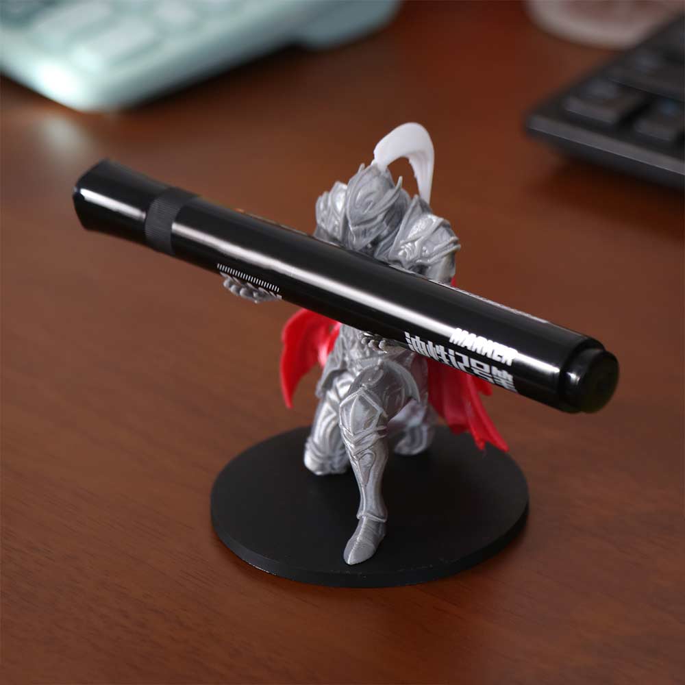 Unique Knight Pen Holder 3D Printed Warrior Desk Organizer Funny Creative Pen Stand Home Office
