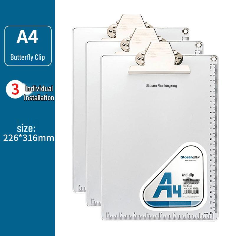 Aluminum Alloy Clipboard Folder A4/A5 Writing Board Office Stationery.