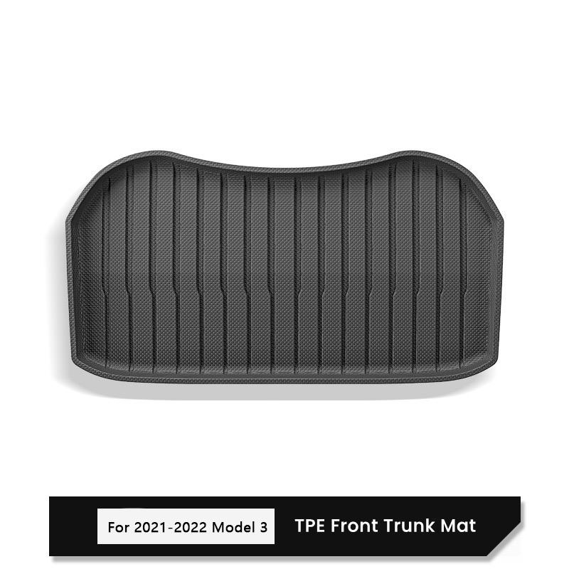 For Tesla Model 3 / Y Front Rear Trunk Mats Upgrade TPE Lower Storage Box Pads Protective Cover Cargo Liner Trunk Tray Floor Mat