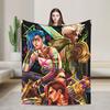 Arcane Flanelldecke Viktor Spiel Anime Jinx Jayce Jesus Sevika Weiche Warme Überwurfdecke für Schlafzimmer Bettdecke Sofabettbezug