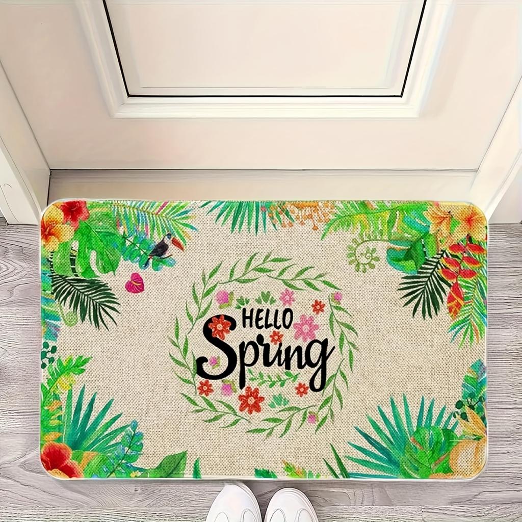 Butterfly Flower Print Bath Mat Soft Doormat Super Absorbent Anti Slip Diatomite Rug Washroom Carpet Shower Room Indoor Doormats