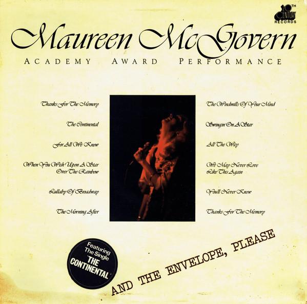 

LP Record MAUREEN MCGOVERN - Academy Award Performance T474 20th Century Re 1975 UK Pop Used